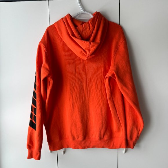 RVCA Orange Racing Hoodie Men L Large - Picture 4 of 5